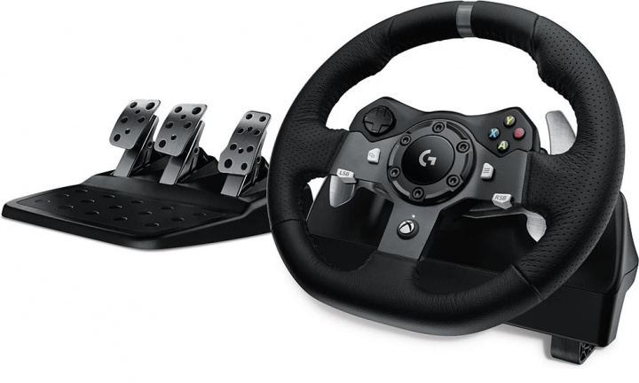 Logitech G920 Driving Force Racing -ratti (PC/Xbox One) ryhmässä KODINELEKTRONIIKKA / Pelikonsolit & Tarvikkeet / Xbox One / Tarvikkeet @ TP E-commerce Nordic AB (38-96588)
