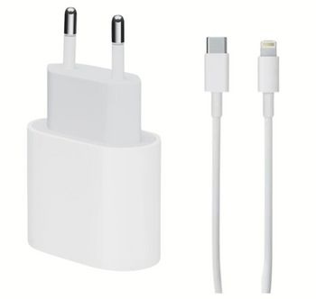 Apple Original Snabbladdare 20w + USB-C till lightning kabel 2m (Bulk) ryhmässä ÄLYPUHELIMET JA TABLETIT / Laturit & Kaapelit / Seinälaturi / Seinälatruri Lightning @ TP E-commerce Nordic AB (38-96669-PKT)