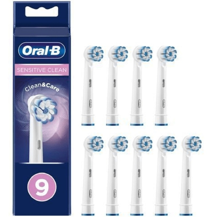 Oral B Borsthuvud Sensitive Clean & Care 3+3+3st ryhmässä KAUNEUS JA TERVEYS / Suunhoito / Sähköhammasharjat Tarvikkeet @ TP E-commerce Nordic AB (38-96737)