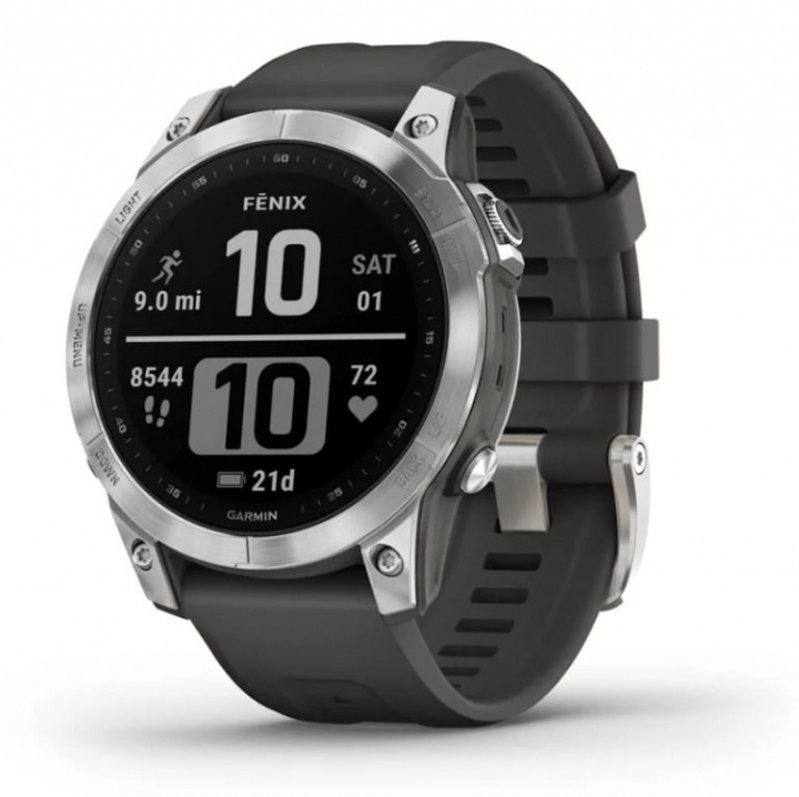 Garmin Fenix 7 47mm GPS, Grafit ryhmässä URHEILU, VAPAA-AIKA JA HARRASTUS / Urheilu- ja sykekellot / Älykellot @ TP E-commerce Nordic AB (38-96769)