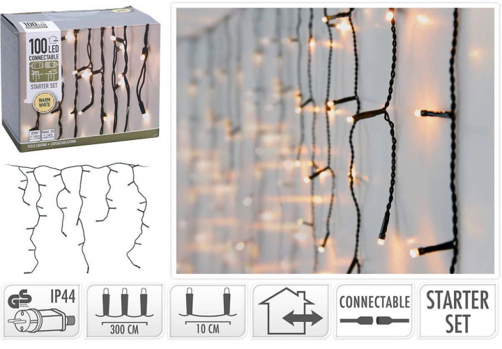 Icicle Loop Starter Kit 3 m, pidennettävä ryhmässä KODINELEKTRONIIKKA / Valaistus / LED-silmukka @ TP E-commerce Nordic AB (38-96922)