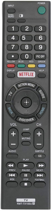 Yleiskaukosäädin SONY Smart TV RMT-TX100U:lle ryhmässä KODINELEKTRONIIKKA / Ääni & Kuva / TV & Tarvikkeet / Kaukosäätimet @ TP E-commerce Nordic AB (38-97009)