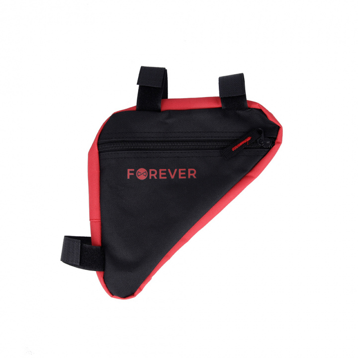 Forever Outdoor Pyörälaukku polkupyörän runkoon, musta/punainen ryhmässä URHEILU, VAPAA-AIKA JA HARRASTUS / Urheiluvälineet / Pyörätarvikkeet / Muut pyörätarvikkeet @ TP E-commerce Nordic AB (38-97108)