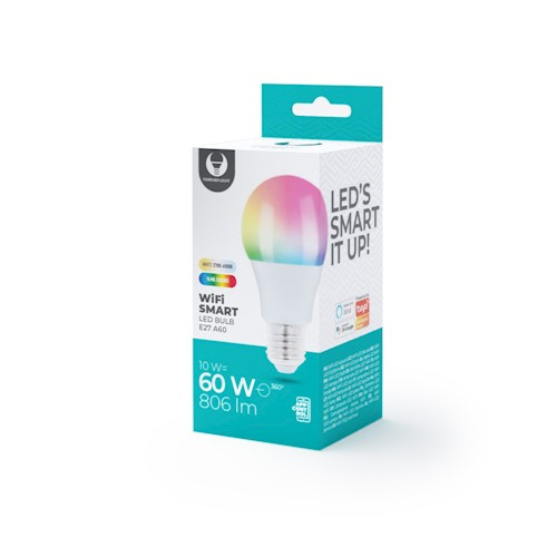 Forever Light Smart LED-Lampa med WiFi E27 10W , RGB ryhmässä KODINELEKTRONIIKKA / Valaistus / LED-lamput @ TP E-commerce Nordic AB (38-97199)