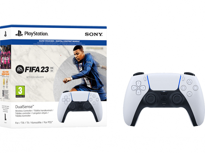 SONY DualSense PlayStation 5 -käsiohjain + FIFA 23 ryhmässä KODINELEKTRONIIKKA / Pelikonsolit & Tarvikkeet / Sony PlayStation 5 / Pelikonsolit @ TP E-commerce Nordic AB (38-97349)
