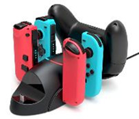 Latausasema Nintendo Switchille ja JoyConille, 6 in 1 ryhmässä KODINELEKTRONIIKKA / Pelikonsolit & Tarvikkeet / Nintendo Switch / Tarvikkeet @ TP E-commerce Nordic AB (38-97416)