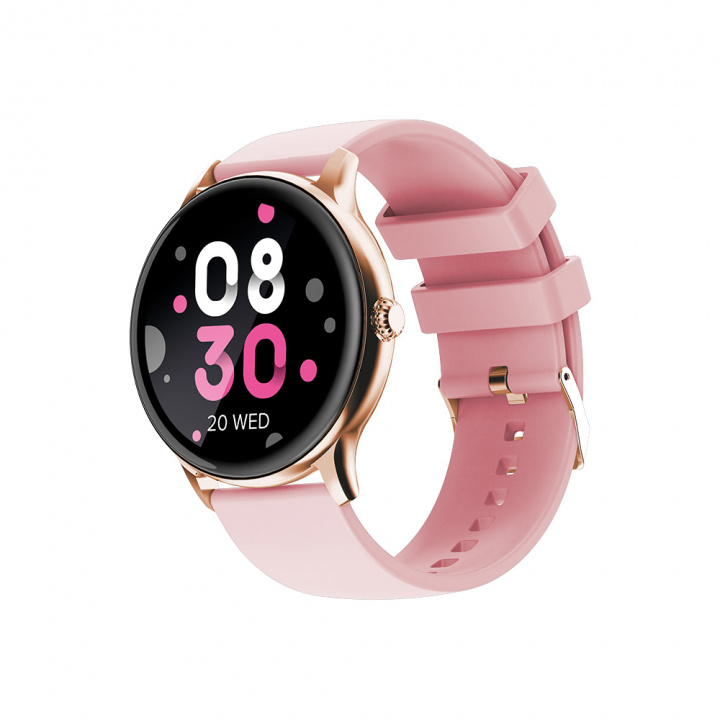 Maxlife Smartwatch MXSW-100, Roséguld ryhmässä URHEILU, VAPAA-AIKA JA HARRASTUS / Urheilu- ja sykekellot / Älykellot @ TP E-commerce Nordic AB (38-97451)