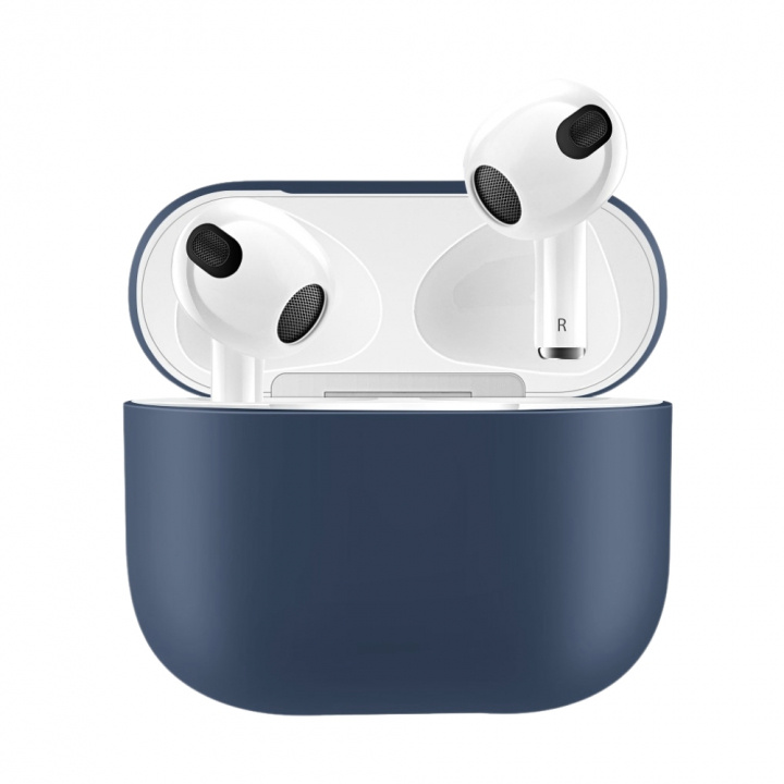 Silikonikuori Airpods 3:lle, tummansininen ryhmässä KODINELEKTRONIIKKA / Ääni & Kuva / Kuulokkeet & Tarvikkeet / Tarvikkeet @ TP E-commerce Nordic AB (38-97510)