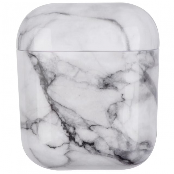 Marmorikuvioinen suojakotelo Apple Airpodsille, vaaleanharmaa ryhmässä KODINELEKTRONIIKKA / Ääni & Kuva / Kuulokkeet & Tarvikkeet / Tarvikkeet @ TP E-commerce Nordic AB (38-97526)