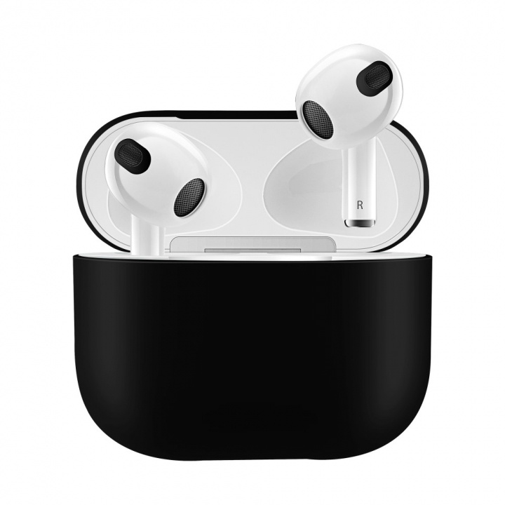 Silikonikotelo Airpods 3:lle, musta ryhmässä KODINELEKTRONIIKKA / Ääni & Kuva / Kuulokkeet & Tarvikkeet / Tarvikkeet @ TP E-commerce Nordic AB (38-97531)