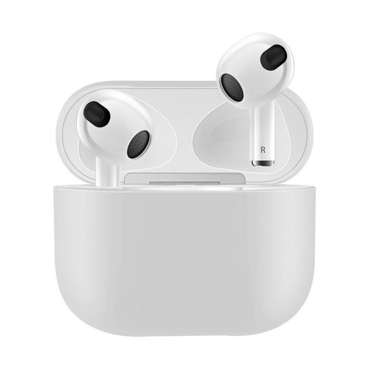 Silikonikuori Airpods 3:lle, valkoinen ryhmässä KODINELEKTRONIIKKA / Ääni & Kuva / Kuulokkeet & Tarvikkeet / Tarvikkeet @ TP E-commerce Nordic AB (38-97533)