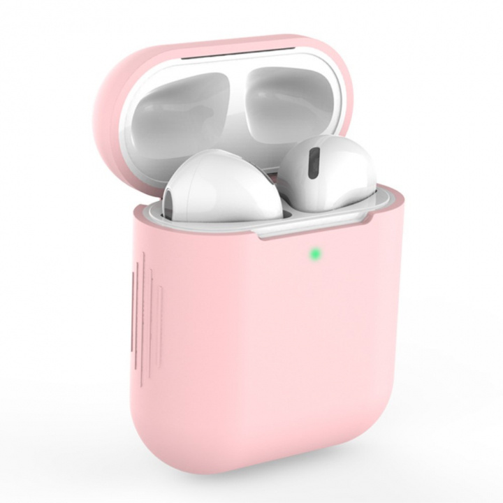 Silikoninen suojakotelo Apple Airpodsille, vaaleanpunainen ryhmässä KODINELEKTRONIIKKA / Ääni & Kuva / Kuulokkeet & Tarvikkeet / Tarvikkeet @ TP E-commerce Nordic AB (38-97601)