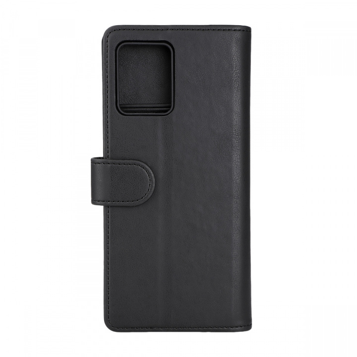 Essentials Motorola Moto G54 PU wallet, 3 cards, black ryhmässä ÄLYPUHELIMET JA TABLETIT / Puhelimen suojakotelo / Motorola @ TP E-commerce Nordic AB (38-97661)