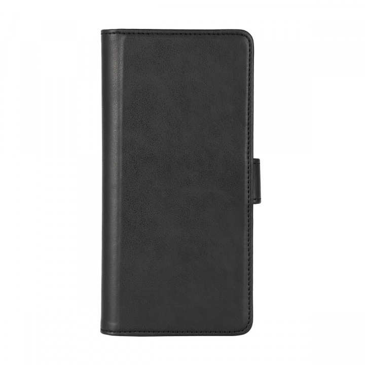Essentials Motorola Moto G04 PU wallet, 3 cards, black ryhmässä ÄLYPUHELIMET JA TABLETIT / Puhelimen suojakotelo / Motorola @ TP E-commerce Nordic AB (38-97662)