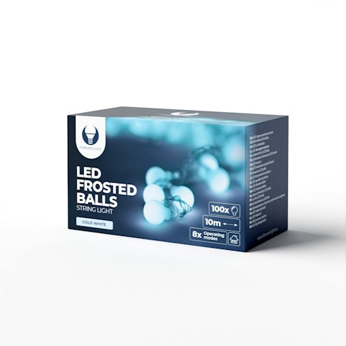 LED-silmukka 10m, 230V, 100kpl LED-palloja, viileän valkoinen ryhmässä KODINELEKTRONIIKKA / Valaistus / LED-silmukka @ TP E-commerce Nordic AB (38-98125)