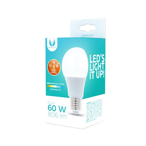 LED-lampa E27 10W 230V 4500K 806lm 3stegs Dimmer, Vit neutral ryhmässä KODINELEKTRONIIKKA / Valaistus / LED-lamput @ TP E-commerce Nordic AB (38-98150)