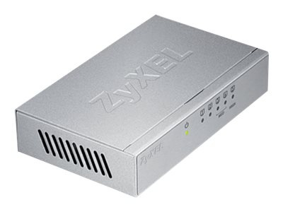 Zyxel GS-105B Switch 5-port Gigabit, Metall & Silver ryhmässä TIETOKOONET & TARVIKKEET / Verkko / Kytkimet / 10/100/1000Mbps @ TP E-commerce Nordic AB (38-98260)