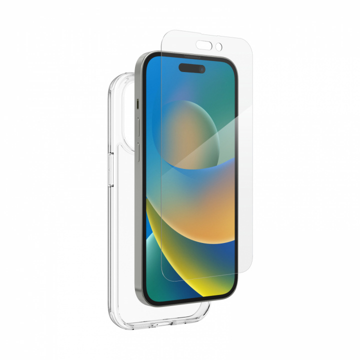 ZAGG Bundle-paketti: Näytönsuoja + läpinäkyvä kotelo iPhone 14 Pro Maxille ryhmässä ÄLYPUHELIMET JA TABLETIT / Puhelimen suojakotelo / Apple / iPhone 14 @ TP E-commerce Nordic AB (38-98417)