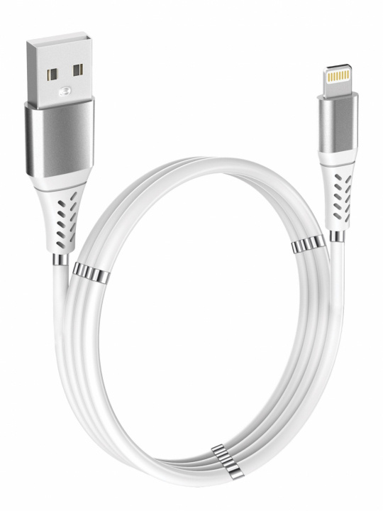 GadgetMonster Magneettinen Lightning-latauskaapeli, 2.4A, 1 m ryhmässä ÄLYPUHELIMET JA TABLETIT / Laturit & Kaapelit / Kaapelit / Lightning kaapelit @ TP E-commerce Nordic AB (38-98432)