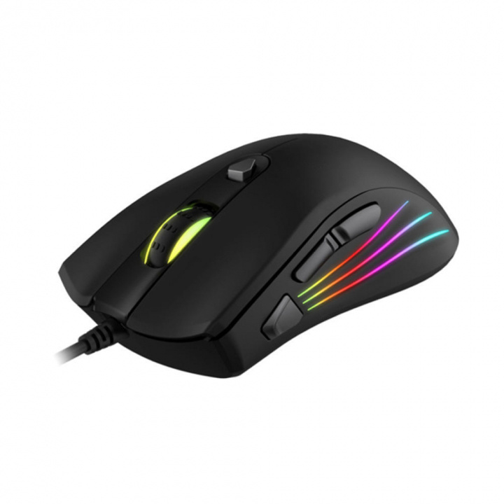 Havit MS1002 Ohjelmoitava RGB-pelihiiri 3200DPI, jossa on 7 painiketta ryhmässä TIETOKOONET & TARVIKKEET / GAMING / Hiiret @ TP E-commerce Nordic AB (38-98462)