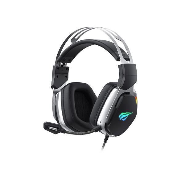 Havit Gaming H2018U täysikokoiset langalliset kuulokkeet, USB, musta/ hopea ryhmässä TIETOKOONET & TARVIKKEET / GAMING / Kuulokkeet @ TP E-commerce Nordic AB (38-98464)