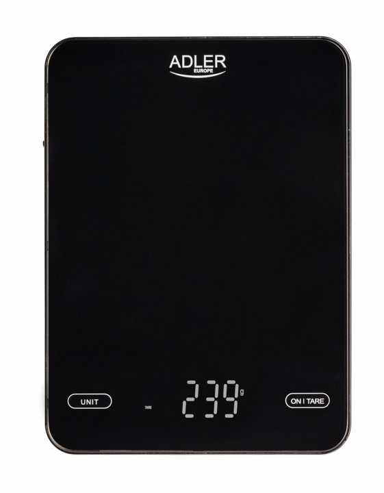 Adler AD 3177b Kitchen scale 10kg USB charged, Black ryhmässä KOTI, TALOUS JA PUUTARHA / Keittiövälineet / Keittiövaa\'at @ TP E-commerce Nordic AB (38-98480)