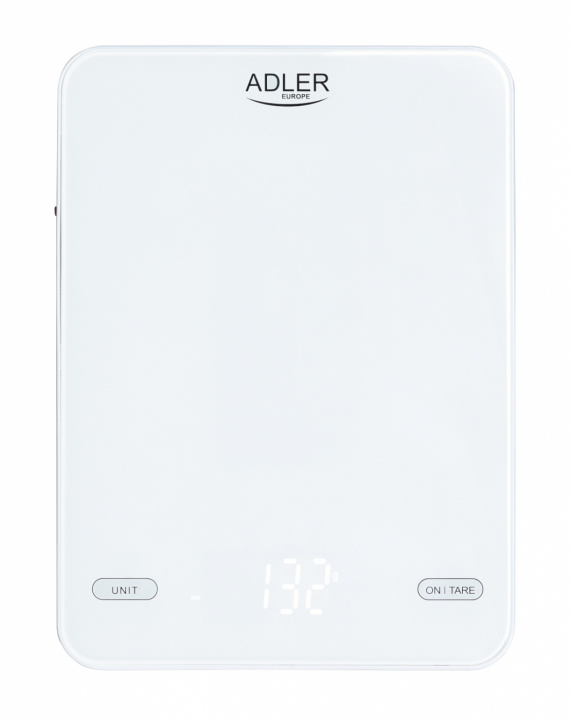 Adler AD 3177w Kitchen scale 10kg USB charged, White ryhmässä KOTI, TALOUS JA PUUTARHA / Keittiövälineet / Keittiövaa\'at @ TP E-commerce Nordic AB (38-98481)