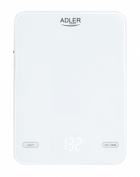 Adler AD 3177w Keittiövaaka 10kg, USB-lataus, valkoinen ryhmässä KOTI, TALOUS JA PUUTARHA / Keittiövälineet / Keittiövaa\'at @ TP E-commerce Nordic AB (38-98481)