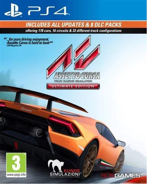 Assetto Corsa: Ultimate Edition (PS4) ryhmässä KODINELEKTRONIIKKA / Pelikonsolit & Tarvikkeet / Sony PlayStation 4 / Peli @ TP E-commerce Nordic AB (38-98601)