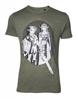 T-paita Legends of Zelda - Link ja prinsessa Zelda, XL ryhmässä URHEILU, VAPAA-AIKA JA HARRASTUS / Tarvikkeet / T-paidat @ TP E-commerce Nordic AB (38-98618)