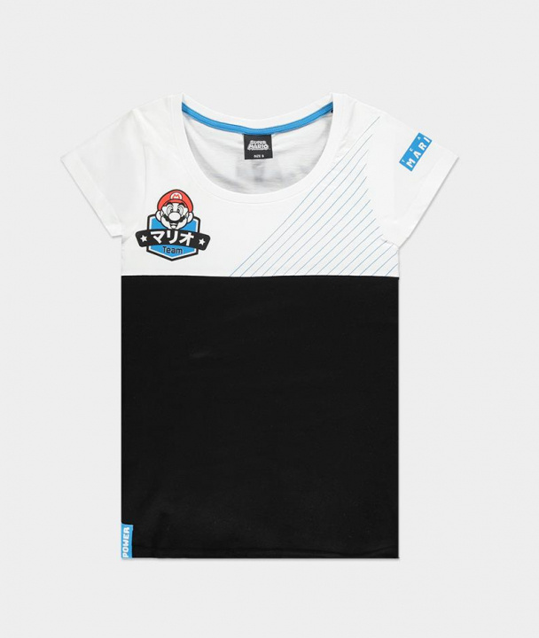Team Mario - Dam T-Shirt, XL ryhmässä KODINELEKTRONIIKKA / Pelikonsolit & Tarvikkeet / Muut pelit @ TP E-commerce Nordic AB (38-98669)