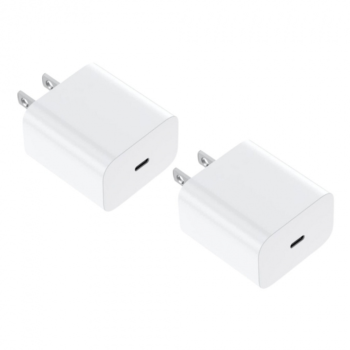 2-pack Snabbladdare US-kontakt, USB-C ryhmässä KOTI, TALOUS JA PUUTARHA / Sähkö & Valaistus / Matkasovittimet @ TP E-commerce Nordic AB (38-98724)