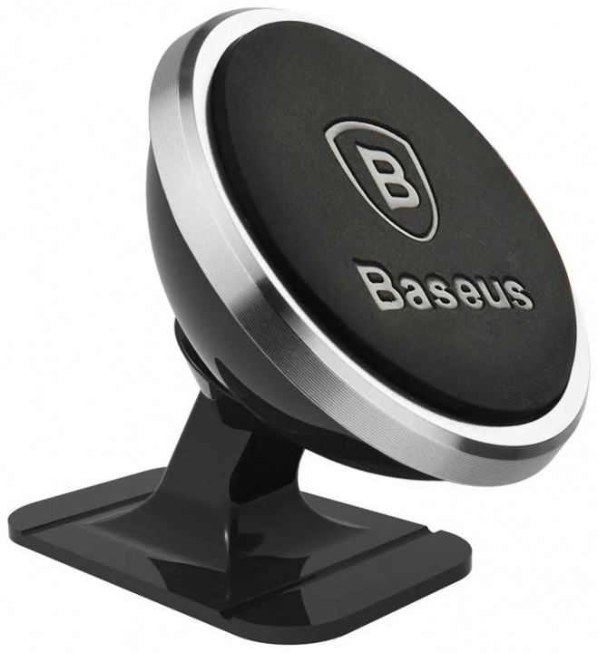 Baseus Magnetisk mobilhållare till bilen eller skrivbordet, Svart/silver ryhmässä AUTO / Matkapuhelinteline / Matkapuhelinteline Älypuhelimille @ TP E-commerce Nordic AB (38-98726)