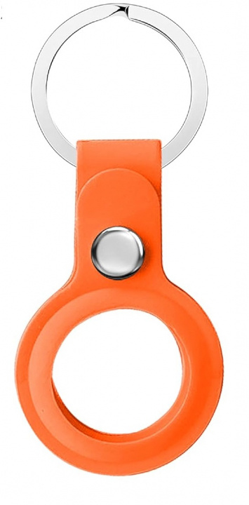 Silikon-hållare till AirTag med nyckelring, Orange ryhmässä ÄLYPUHELIMET JA TABLETIT / Muut tarvikkeet / Muut @ TP E-commerce Nordic AB (38-98788)