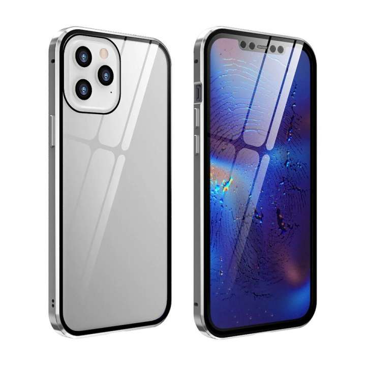 Matkapuhelinkotelo iPhone 11 Pro Maxille, hopea/läpinäkyvä ryhmässä ÄLYPUHELIMET JA TABLETIT / Puhelimen suojakotelo / Apple / iPhone 11 Pro @ TP E-commerce Nordic AB (38-98801)