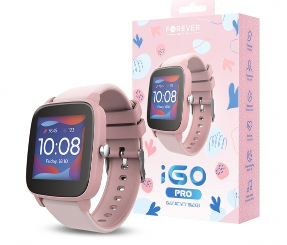 Forever iGO Pro JW-200, Smartwatch, Rosa ryhmässä URHEILU, VAPAA-AIKA JA HARRASTUS / Urheilu- ja sykekellot / Smartwatch lapsille @ TP E-commerce Nordic AB (38-99175)