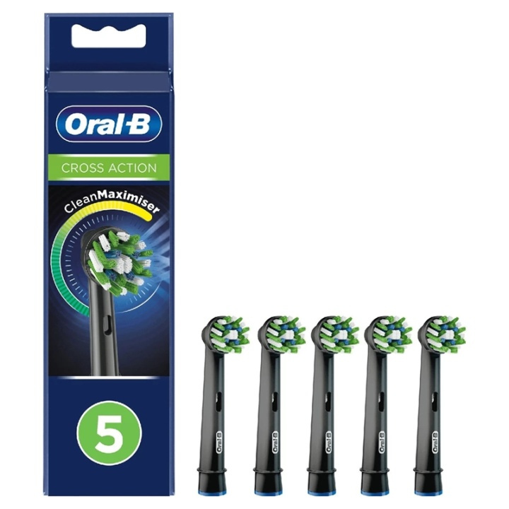 Oral-B Cross Action Svart 5-Pack ryhmässä KAUNEUS JA TERVEYS / Suunhoito / Sähköhammasharjat Tarvikkeet @ TP E-commerce Nordic AB (38-99259)