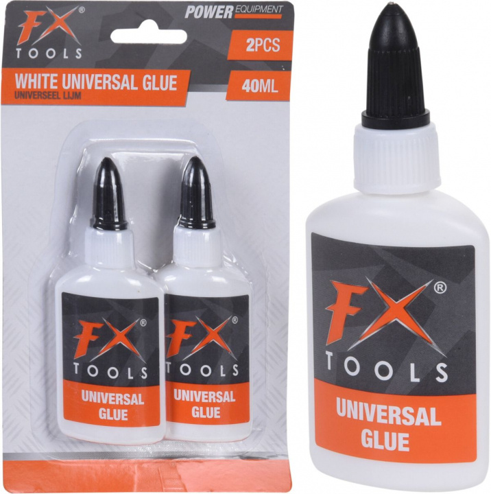 FX Tools Universal Glue 40ml, 2-pack ryhmässä KOTI, TALOUS JA PUUTARHA / Toimistotuotteet / Teippi/Liima @ TP E-commerce Nordic AB (38-99353)