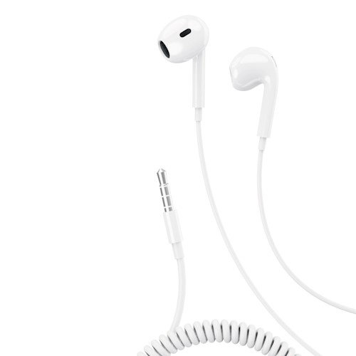 XO Wired earphones EP48 3,5mm, White ryhmässä KODINELEKTRONIIKKA / Ääni & Kuva / Kuulokkeet & Tarvikkeet / Kuulokkeet @ TP E-commerce Nordic AB (38-99507)