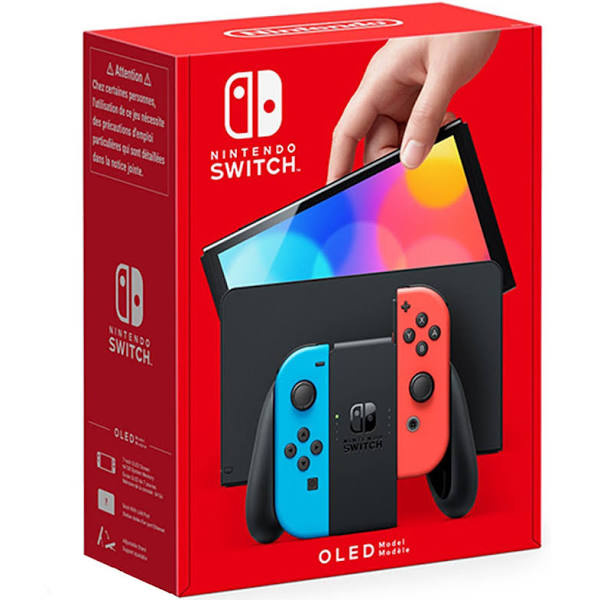 Nintendo Switch OLED - Red/Blue ryhmässä KODINELEKTRONIIKKA / Pelikonsolit & Tarvikkeet / Nintendo Switch / Pelikonsolit @ TP E-commerce Nordic AB (38-99593)