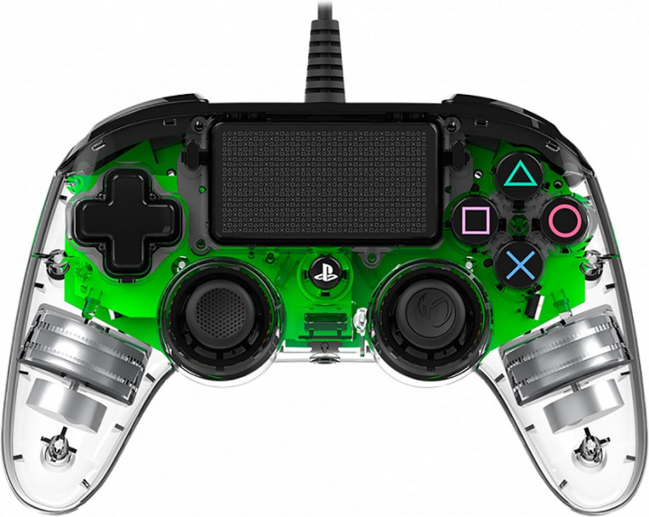 Nacon Wired illuminated Compact kontroll, Grön LED (PS4/PC) ryhmässä KODINELEKTRONIIKKA / Pelikonsolit & Tarvikkeet / Sony PlayStation 4 / Tarvikkeet @ TP E-commerce Nordic AB (38-99701)