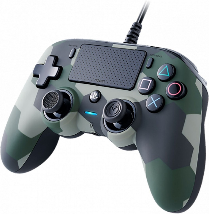 Nacon Wired Compact kontroll, Camo ryhmässä KODINELEKTRONIIKKA / Pelikonsolit & Tarvikkeet / Sony PlayStation 4 / Tarvikkeet @ TP E-commerce Nordic AB (38-99703)