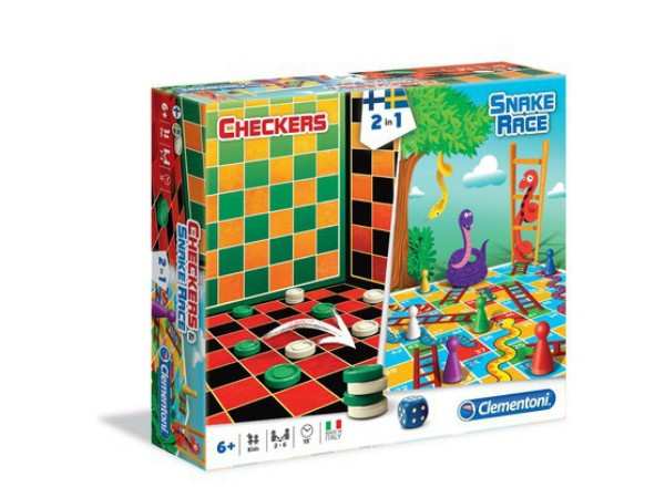 Clementoni 2 in 1 Dam & Ormar & Stegar ryhmässä LELUT, TUOTTEET LAPSILLE JA VAUVOILLE / Peli / Lautapelit @ TP E-commerce Nordic AB (38-99735)
