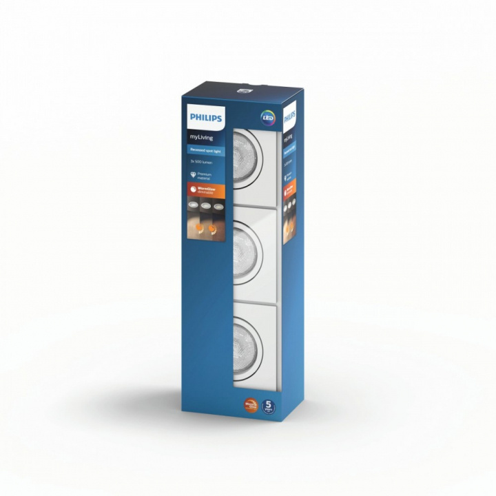 Philips Shellbark MyLiving -valonheittimet, 3-pakkaus ryhmässä KODINELEKTRONIIKKA / Valaistus / Kattolamput @ TP E-commerce Nordic AB (38-99750)