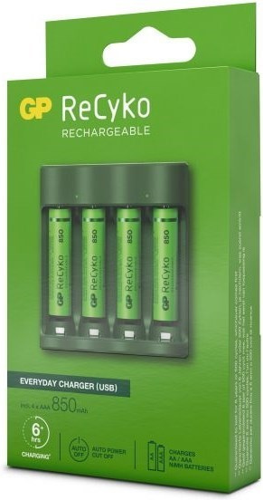 GP ReCyko batteriladdare inkl. AAA-batterier ryhmässä KODINELEKTRONIIKKA / Paristot & Laturit / Paristolaturi @ TP E-commerce Nordic AB (38-99870)