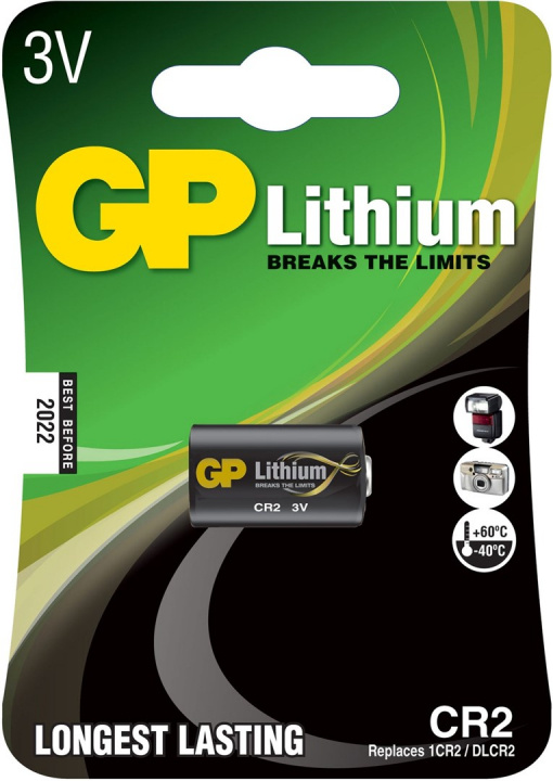 GP Litiumbatteri, CR2, 1-pack ryhmässä KODINELEKTRONIIKKA / Paristot & Laturit / Akut / Muut @ TP E-commerce Nordic AB (38-99873)