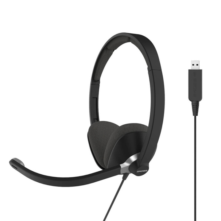 Koss Headset CS300 On-Ear USB Svart ryhmässä TIETOKOONET & TARVIKKEET / Tietokonetarvikkeet / Kuulokkeet @ TP E-commerce Nordic AB (A00212)