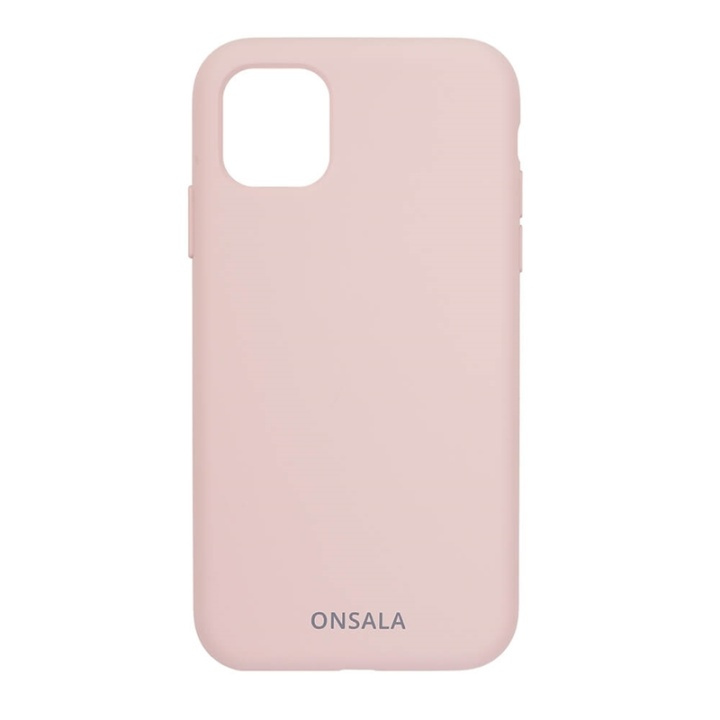 ONSALA Suojakuori Silikooni Sand Pink - iPhone 11 Pro Max ryhmässä ÄLYPUHELIMET JA TABLETIT / Puhelimen suojakotelo / Apple / iPhone 11 Pro Max / Kuoret @ TP E-commerce Nordic AB (A00282)