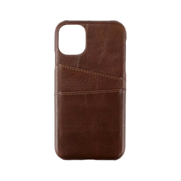 Onsala COLLECTION Mobilskal Skinn Brun iPhone 11 med Kortfack ryhmässä ÄLYPUHELIMET JA TABLETIT / Puhelimen suojakotelo / Apple / iPhone 11 / Kuoret @ TP E-commerce Nordic AB (A00287)