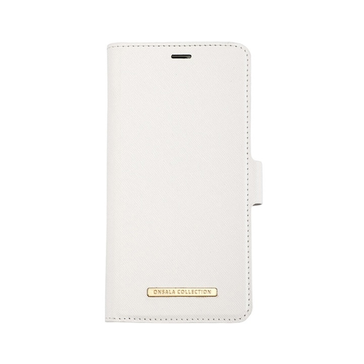 ONSALA COLLECTION Lompakko Saffiano White iPhone 11 Pro Max ryhmässä ÄLYPUHELIMET JA TABLETIT / Puhelimen suojakotelo / Apple / iPhone 11 Pro Max / Kotelo @ TP E-commerce Nordic AB (A00303)